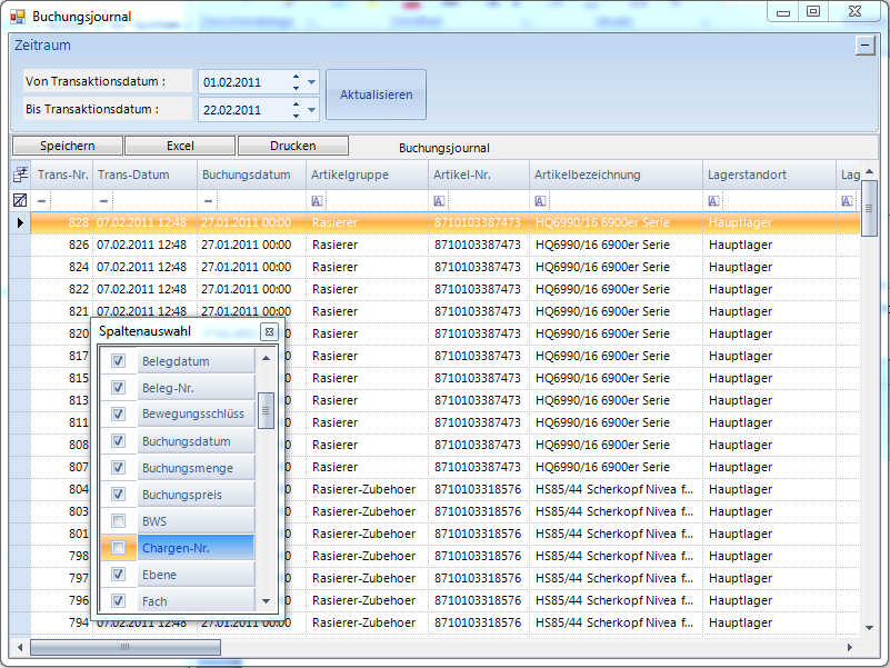 buchungsjournal excel